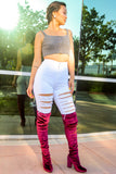 Vanessa Velvet Knee-High Boots