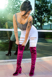Vanessa Velvet Knee-High Boots