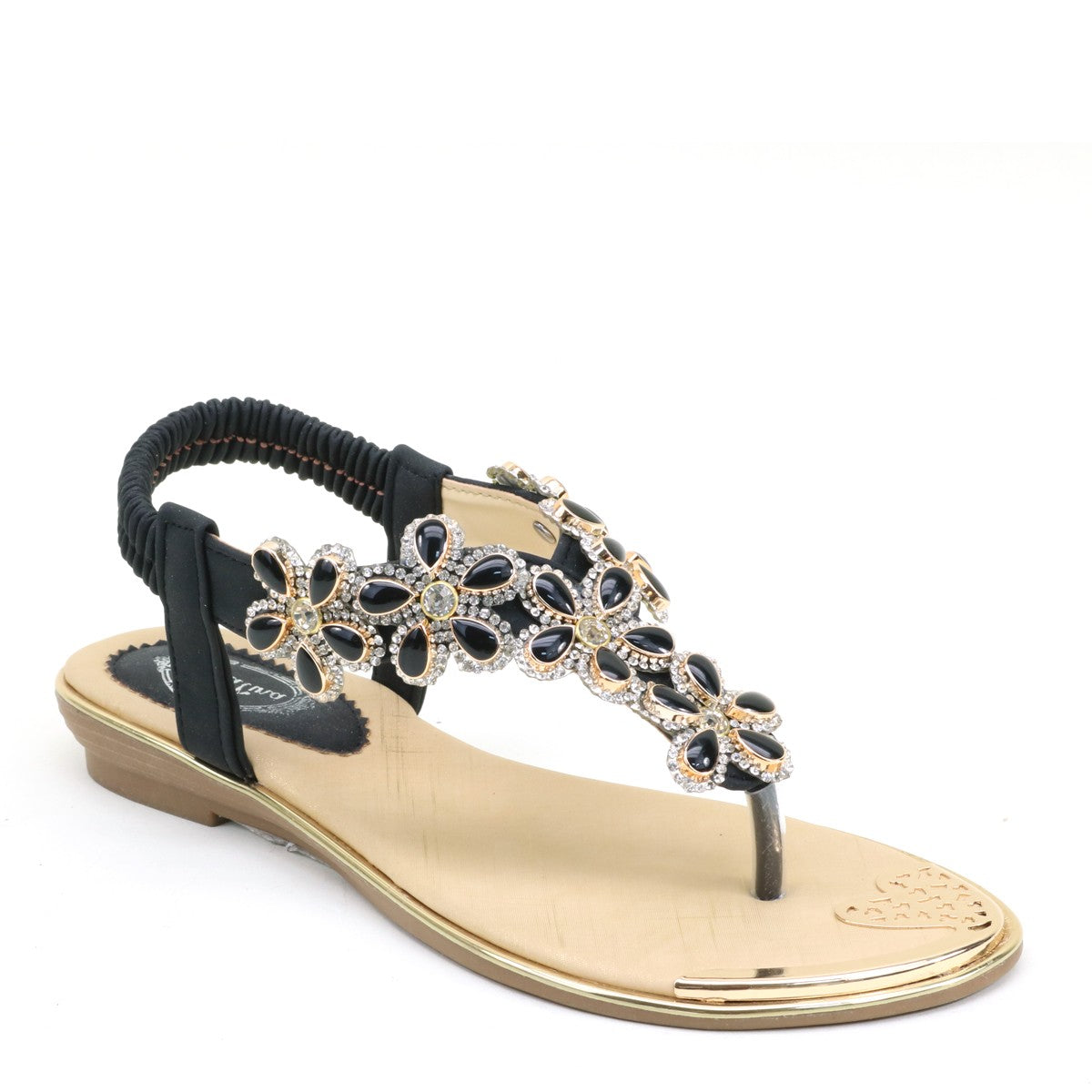 Mila - Embellished Elastic Strap Sandals – ohmyohmy