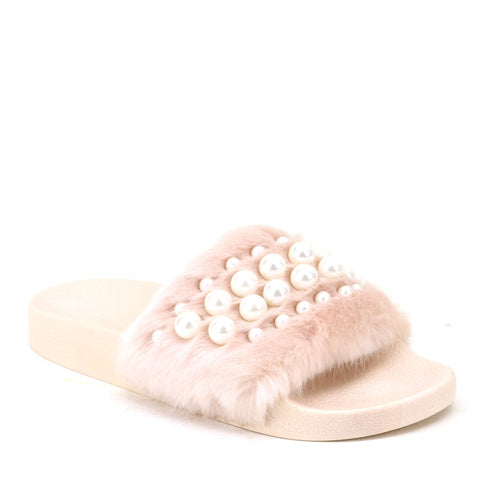 Christa - Faux Fur Comfy Sandals