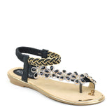 Jessie - Embellished Gold Lining Sandal